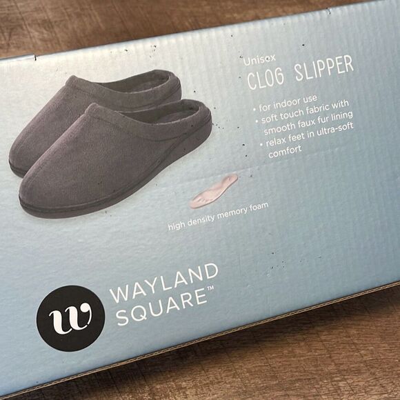 Wayland Square Unisex Faux Fur Lined Slip-on Indoor Clog Slippers Medium NWT - Picture 4 of 5